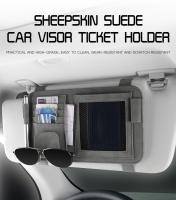 Nueva Organizador De Gafas De Sol Para Coche En Cuero Sintético Multifuncional Almacenamiento De Visera Pochette Porta Tarjetas - details 0