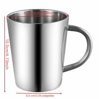 Taza De Café De Acero Inoxidable Con Doble Capa Y Tapa Tumbler Portátil Para Viaje Copa De Leche Y Té Para La Oficina - details 8