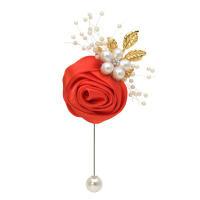 Flor De Mano Para Niñas Bodas Y Fiestas De Promoción Corbata De Satén Rosa Accesorios De Boda Flores De Tela Hechas a Mano - details 8