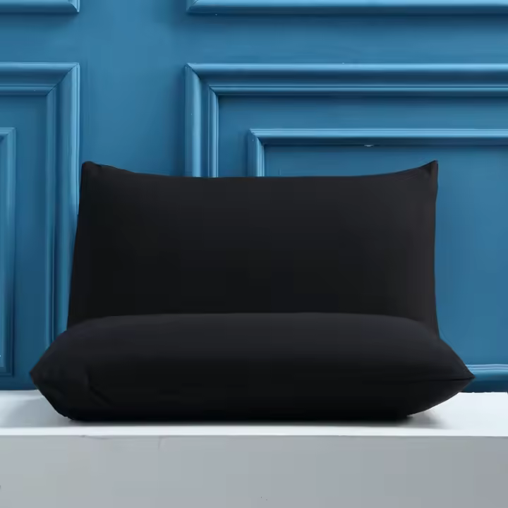 2pcs Fundas Para Almohada De Microfibra Suave En Color Sólido Sin Almohada Máquina Lavable Antigüedades Libres Fundas Para Almohada - 1