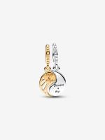 Pandora - Charm Colgante bicolor divisible de Sol y Luna-Plata de ley y Baño de Oro de 14 K - details 0