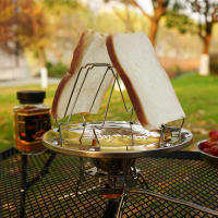 Rack De Tostador Portátil En Acero Inoxidable Para Camping Y Grill Multifuncional Soporte Para Pan Plegable Accesorio De Estufa Al Aire Libre - details 0
