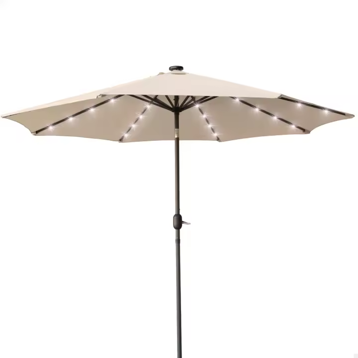 Sombrilla para jardín octogonal 32 luces LED inclinable Aktive - 1