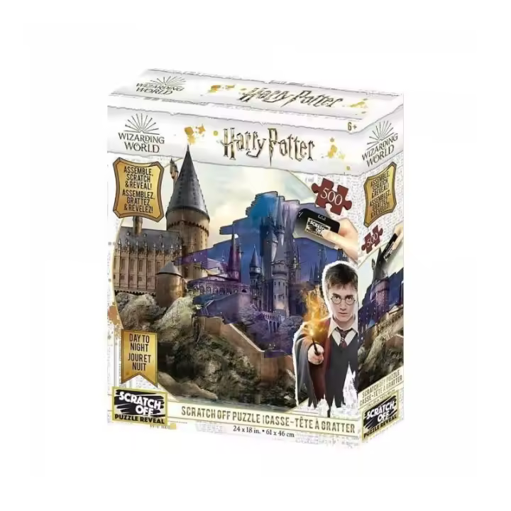 PUZZLE PARA RASCAR HOGWARTS DIA Y NOCHE 500 PIEZAS DE REDSTRING - 1