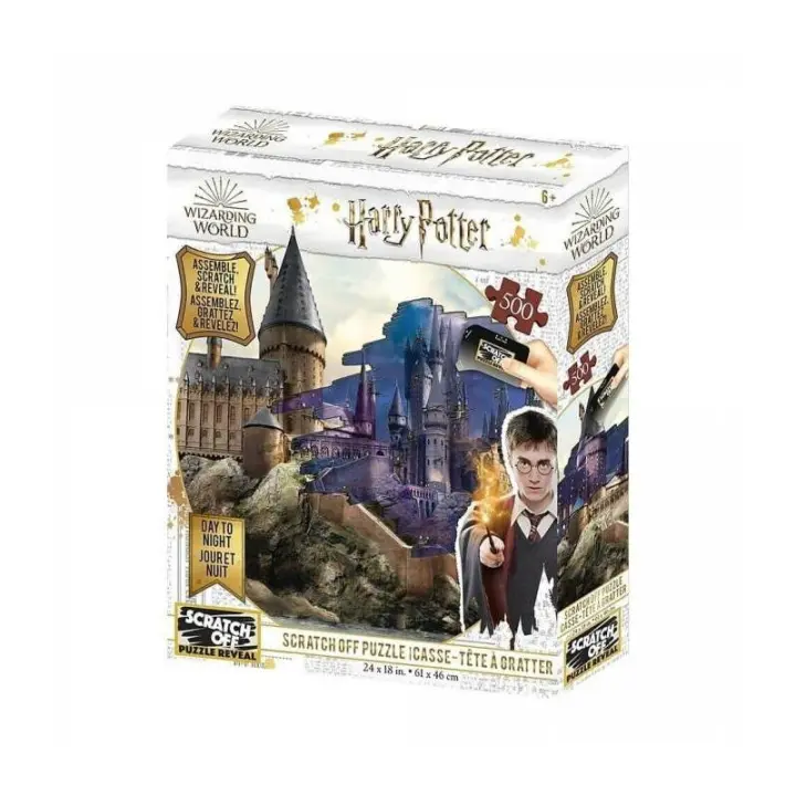 PUZZLE PARA RASCAR HOGWARTS DIA Y NOCHE 500 PIEZAS DE REDSTRING - 1