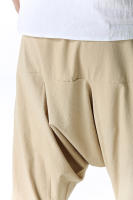 Pantalones Harem De Algodón Y Lino Para Hombre Pantalones Casuales Oversize Joggers Anchos Para Yoga Estilo Hip Hop - details 16