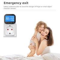 Controlador De Temperatura Digital Con Display LCD Timbre Preset Para Enfriamiento Y Calentamiento Sensor De Temperatura EU Plug 220V - details 17