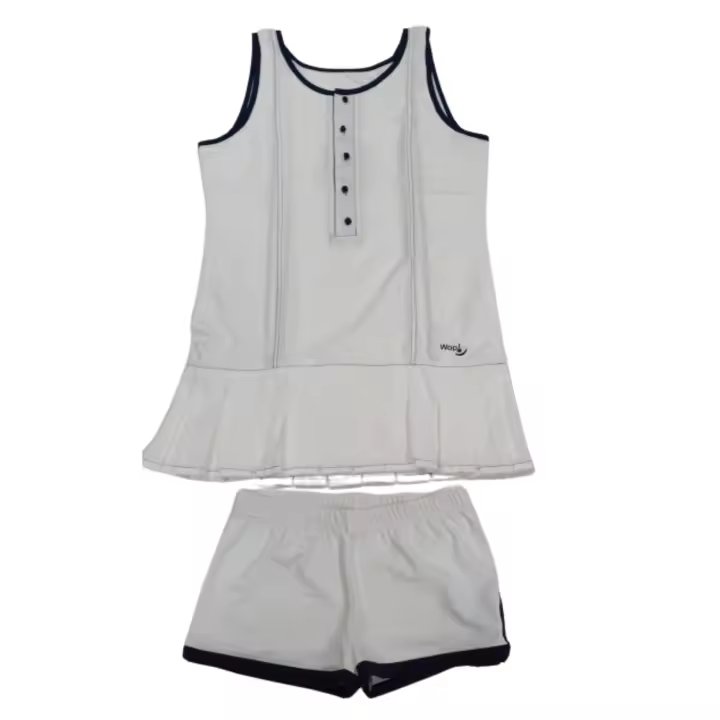 VESTIDO PLISADO  MAS CULOT PARA PADEL O TENIS LINE WOMAN ORIGINAL, DISPONIBLE EN ROJO, AZUL MARINIO Y BLANCO. MODELO VL01 - 1