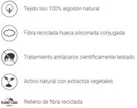Almohada Antiácaros de Algodón Natural y Relleno de Fibra Hueca - Firmeza media - details 0