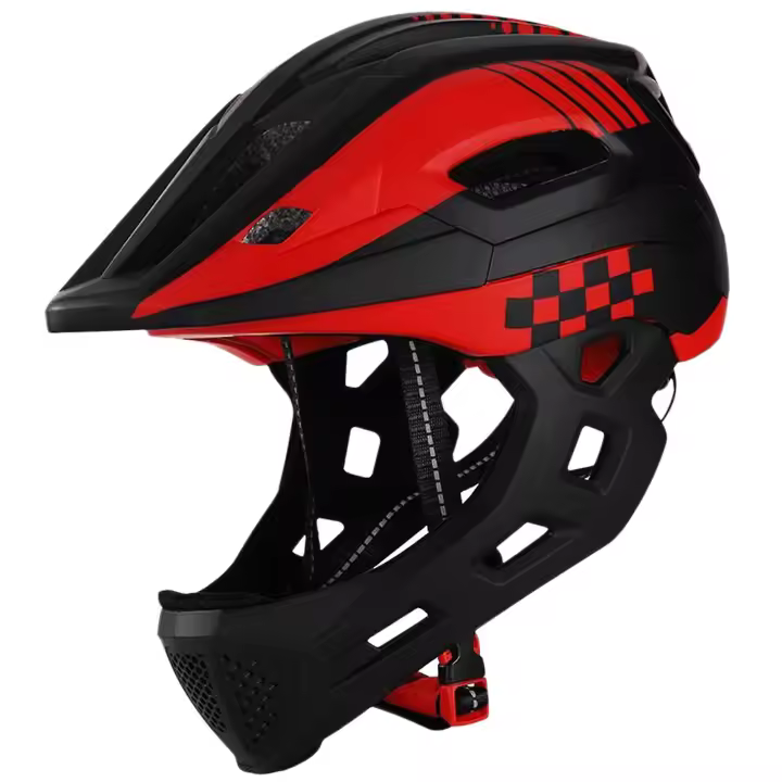 Niño Bicicleta casco completo Niños segurad Monto monopatín casco patinar Niños Cabeza Guard con Luz trasera y desmontable Chin - 1