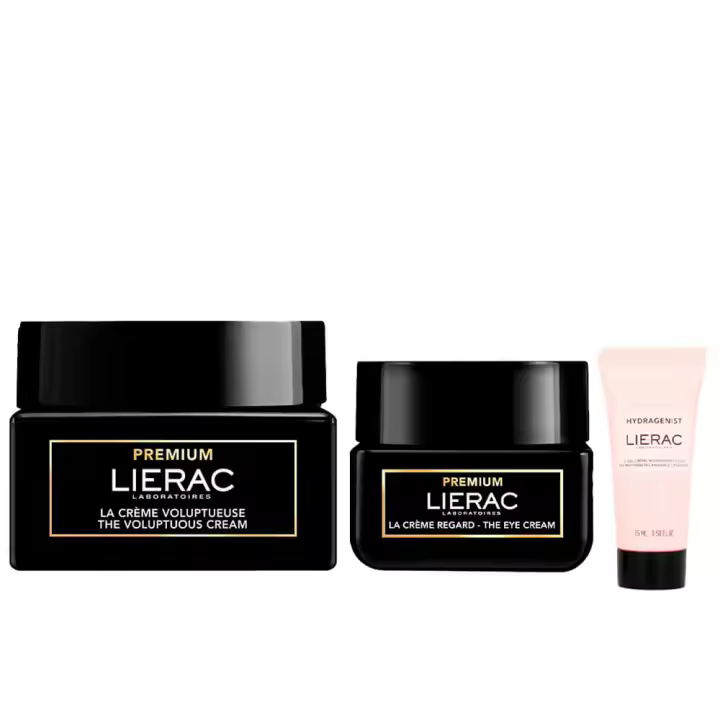 Rutina Lierac Premium Crema Voluptuosa Piel Seca 50 ml + Lierac Premium Yeux Tratamiento Contorno De Ojos Antiedad 20 ml + Regalo Hydragenist Gel Crema 15 ml Pack - 1