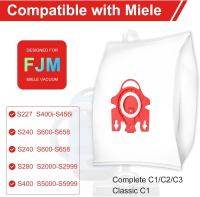 Pack de 16 bolsas de repuesto 3D Airclean FJM para Miele Classic C1 bolsas de aspiradora tipo FJM para Miele Compact C1 Compact C2, Miele Complete C1 C2 C3, Miele S241 S290 S300i S400 S4 S6 S2 S5 S8 Bolsas de aspiradora - details 0