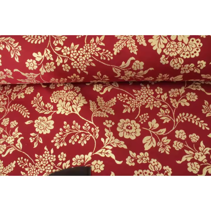 No Application Tela Estampada Navidad Dorada - 280cm | Ideal para Manteles y Cojines - 1