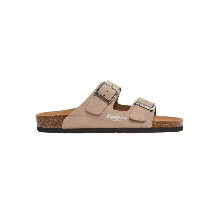 Sandalias Pepe Jeans Oban Suede Beige Para Mujer - 1