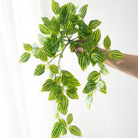 45cm Planta Artificial De Vínculo Hojas De Iva Falsas Scindapsus Aureus Rattan Para Decoración De Hogar Boda Jardín - details 16