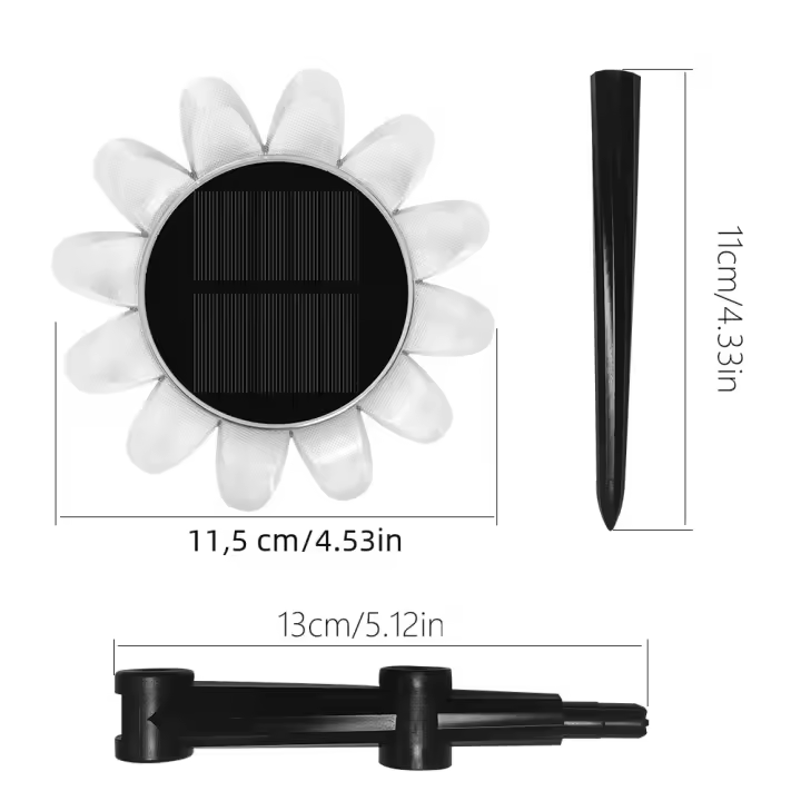 Luz Solar De Flor Para Piscina LED Cinturón De Agua Cambio De Color Impermeable Para Fuente Jardín Y Pradera Luz Subacuática - 1