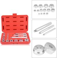 Juego de herramientas de cojinete de rueda, 17PCs herramienta de extractor de cojinete de rueda herramienta de cojinete de aluminio, plata, 25x17x5cm - details 0