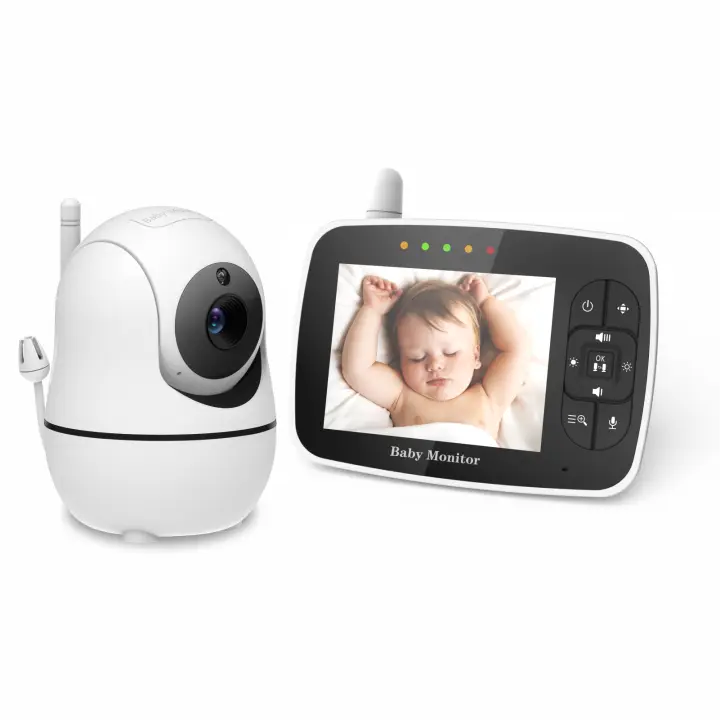 Monitor de bebé 35 colores LCD 24GHz Video Monitor de bebé 360 rotación visión nocturna cámara de bebé vigilancia inalámbrica - 1