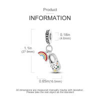 Colgante De Serie Trabajo Y Carrera En Color Plata Para Pulsera Pandora DIY Joyería Para Mujer Zirconia Metálica De Plata - details 65