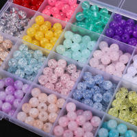 Kit De Hileras De Cuentas De Vidrio Para Joyería 24 Colores 8mm Cuentas Redondas Para Principiantes Para La Creación De Pulseras - details 1