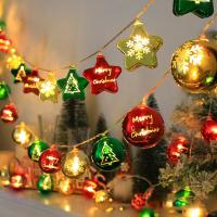 Luces Decorativas De Navidad Cadena De Bolas Y Estrellas Guirnalda Eléctrica Para Árbol De Navidad Decoración De Año Nuevo Para El Hogar - details 0
