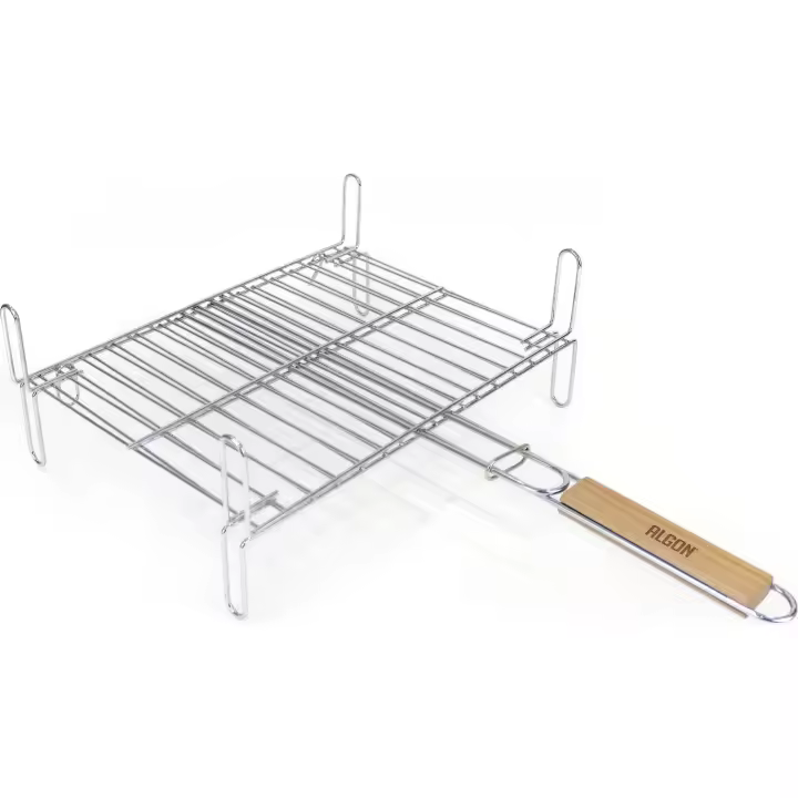 Algon - Parrilla BBQ CRWOOD CON PATAS 35X25CM - Resistente y Duradera - Fácil de Limpiar - Versátil para Exteriores - Portátil y Compacta - 1