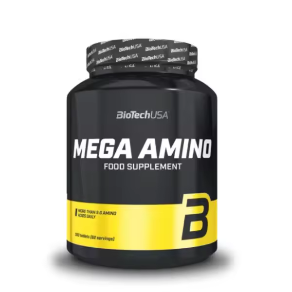 Biotech USA Mega Amino - Suplemento de aminoácidos - 500 tabletas - Mejora la recuperación muscular - Encapsulado - Incrementa la masa muscular - Promueve la salud metabólica. - 1