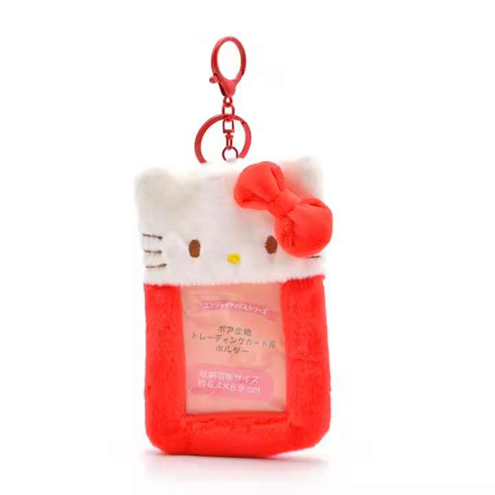 Llavero De Tela Suave Kuromi Dibujos Animados Kawaii Porta Tarjetas Hello Kitty Melody Soporte Para Fotos De Japón - 1