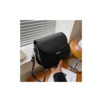 Bolso Cruzado de cuero PU para Mujer, Cartera de diseño, semicircular, estilo Retro, at fashion - details 4