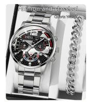Reloj De Moda Para Hombre En Acero Inoxidable Lujo Con Calendario Reloj De Pulsera De Cuarzo Negocio Reloj Masculino - details 0