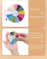 Set De 2000pcs De Cuentas De Vidrio Para Joyería DIY 12 Grillas Encantos Para Pulseras Collares Y Aretes Hechas a Mano - details 6