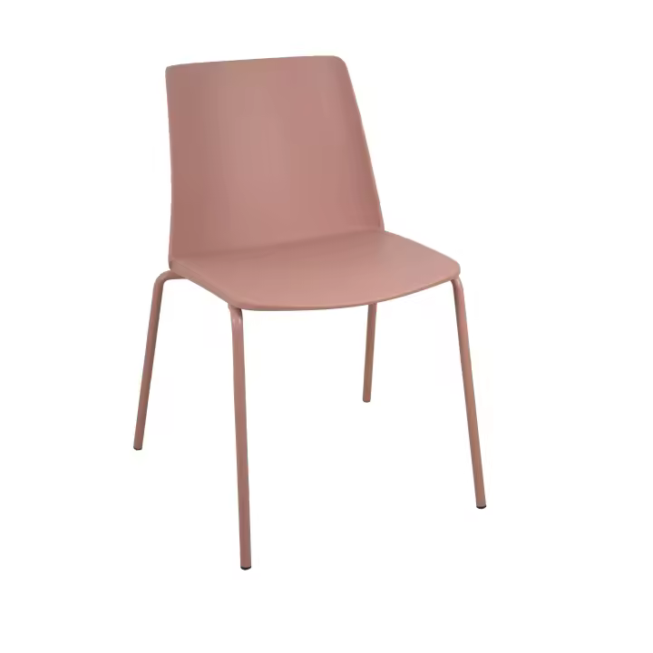 Pack 4 sillas Orgaz PVC rosa chasis rosa - 1