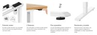 SONGMICS Soporte de Escritorio eléctrico, Estructura de Mesa de Trabajo motorizado, con Ajuste Continuo de Altura, Longitud Ajustable, Acero, Blanco/Negro - details 2