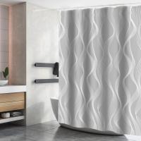 Cortina de Ducha Poliéster, Cortinas de Baño Impermeable con 12 Ganchos para Ducha y Baño 180x200CM - details 1