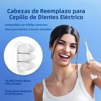 Cabezales De Cepillo De Dientes Suaves Ultra Para Philips Sonicare Para Dientes Y Gums Sensibles Con Cerdas De Nano Tamaño Compatible Con El Cepillo Eléctrico Philips Sonicare - details 1