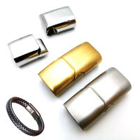 Cierre Magnético De Acero Inoxidable Para Pulsera De Cuerda De Cuero Hebilla De Joyería DIY Con Agujero Accesorios De Joyería - details 9