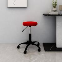 vidaXL Silla de oficina giratoria de terciopelo en color Gris oscuro/Rojo vino tinto/Verde oscuro y más | cómodas modernas ergonómicas para comedor cocina salón hogar - details 1