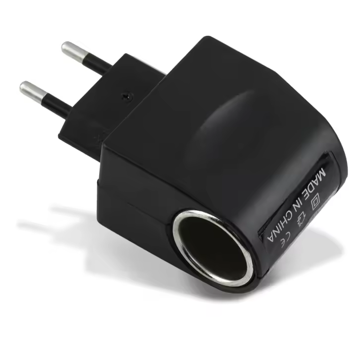 Adaptador de corriente de 220V A 12V DC entrada de mechero encendedor a toma de corriente de pared convertidor de alimentación - 1