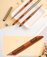 Pincel De Uñas Con Manija De Sandalo De Kolinsky Pelo Herramienta Para Gel UV Acrílico Carving Pincel Para Polvo Líquido Y Dibujo De Uñas DIY - details 4