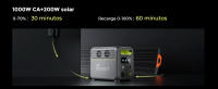 FOSSiBOT Estacion de Energia Portatil F1200, 1024Wh LiFePO4 Batería con 2 Salidas AC 1200W (2400W Pico)，0-80% en 49 Min, Estación de Energía Solar Para Camping, Viajes, Cortes de Electricidad - details 4