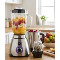 Licuadora 3x1 800W Shiro Vaso de vidrio y otro de Acero Inoxidable 1.5L, Vaso de molinillo de vidrio, 5 Velocidades, Función Pulso y pica hielo - details 2