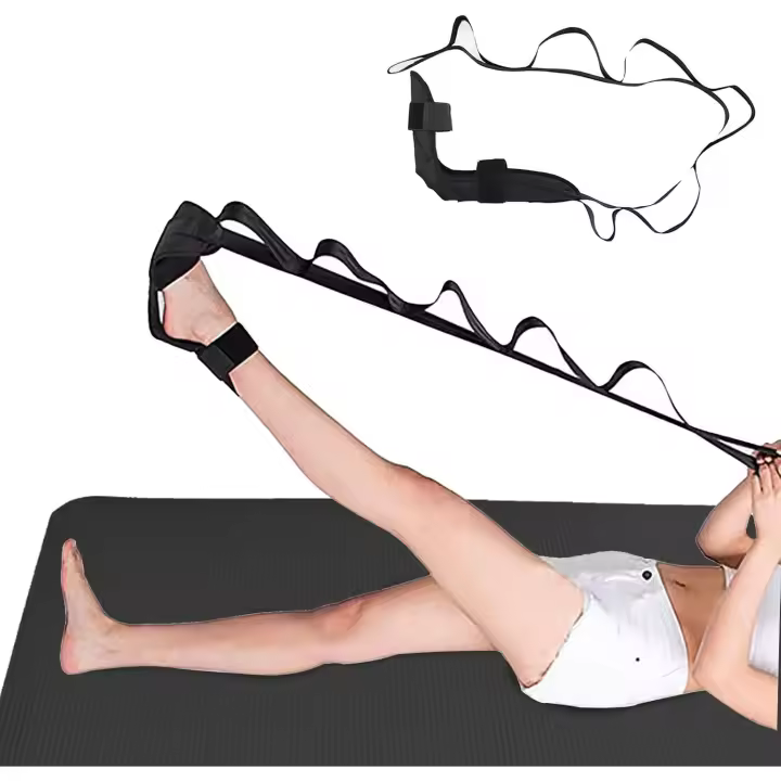 Banda elástica de yoga, banda de entrenamiento de rehabilitación con banda de yoga, banda elástica para el ligamento del tobillo, banda elástica para estirar los isquiotibiales de gimnasia, ayuda para estirar las piernas y los pies - 1