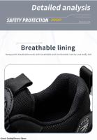 Zapatos De Seguridad Para Hombre Con Punta De Acero Y Asiento Antipinchazos Botas De Protección Con Suela De Goma Transpirables Talla True - details 13