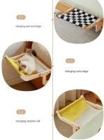 Colchón Para Gato De Hamaca De Soporte Respirable Madera Tipo Colgante Para Lámina De Ventana Y Balcón Cama De Mascota Simple Y Moderna - details 8