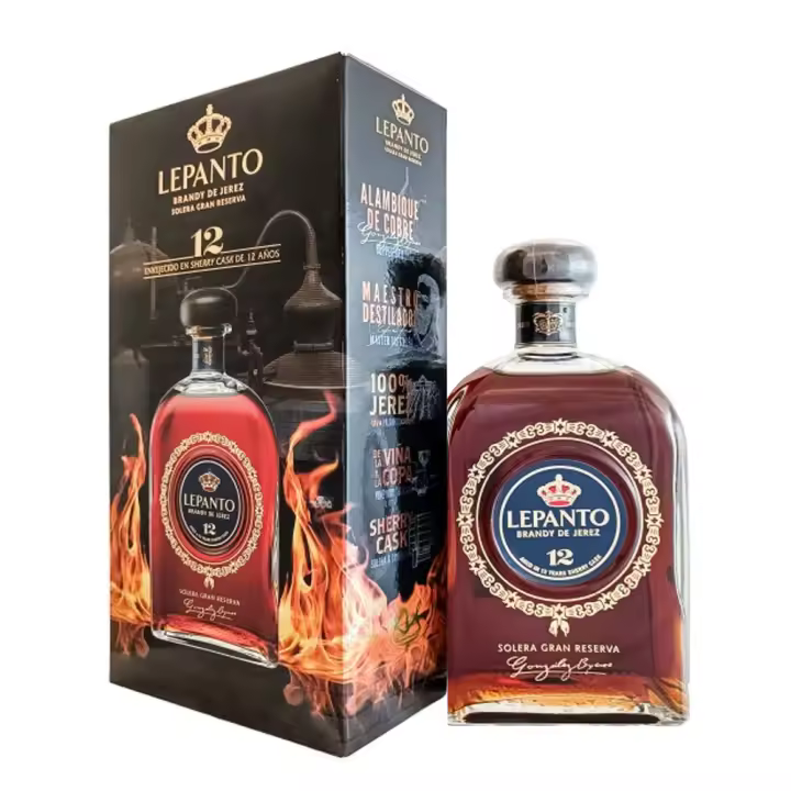 Brandy Lepanto 12 Años Sherry Cask - Botella 70 CL - Solera Gran Reserva - 36% - 1