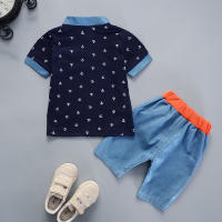 Conjunto De Verano Para Bebé Niños Camisa Casual Y Shorts Ropa Infantil Deportiva 2 Piezas Talla Ajustada Estilo Casual - details 6
