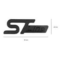 Banner - Emblema Adhesivo metálico ST Line compatible con Ford negro pequeño