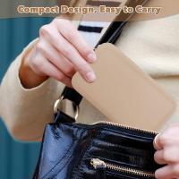 Bolsa de maquillaje, Bolsa de silicona, portátil, Bolsa de Cosméticos, Organizador de maquillaje para Viajes, Cosméticos, Bolsa de viaje para maquillaje (caqui), Cafí, a juego - details 2