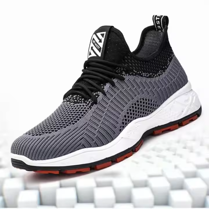 Nuevos zapatos casuales de moda de estilo coreano de primavera para hombre, zapatos deportivos de malla con tejido volador, zapatos deportivos para correr - 1