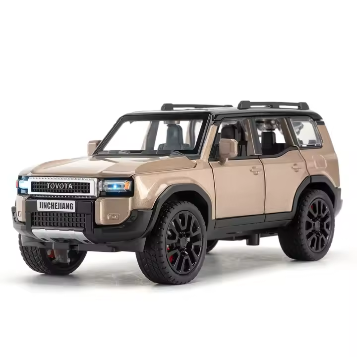 Modelo De Coche Prado SUV a Escala 1:32 Juguetes De Metal Con Luz Y Sonido Puertas Abiertas Vehículo Todoterreno Regalos Para Niños Colección - 1